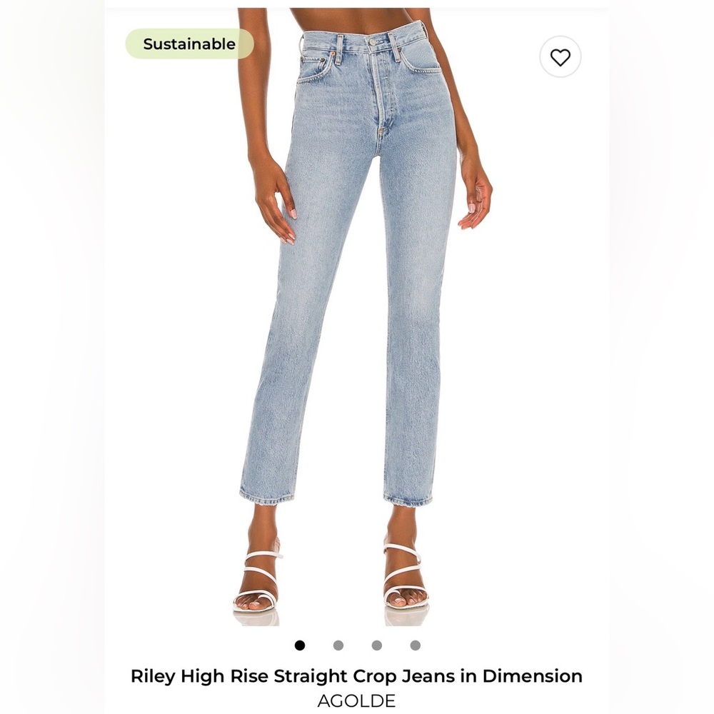 Agolde Riley crop jeans in size 31.